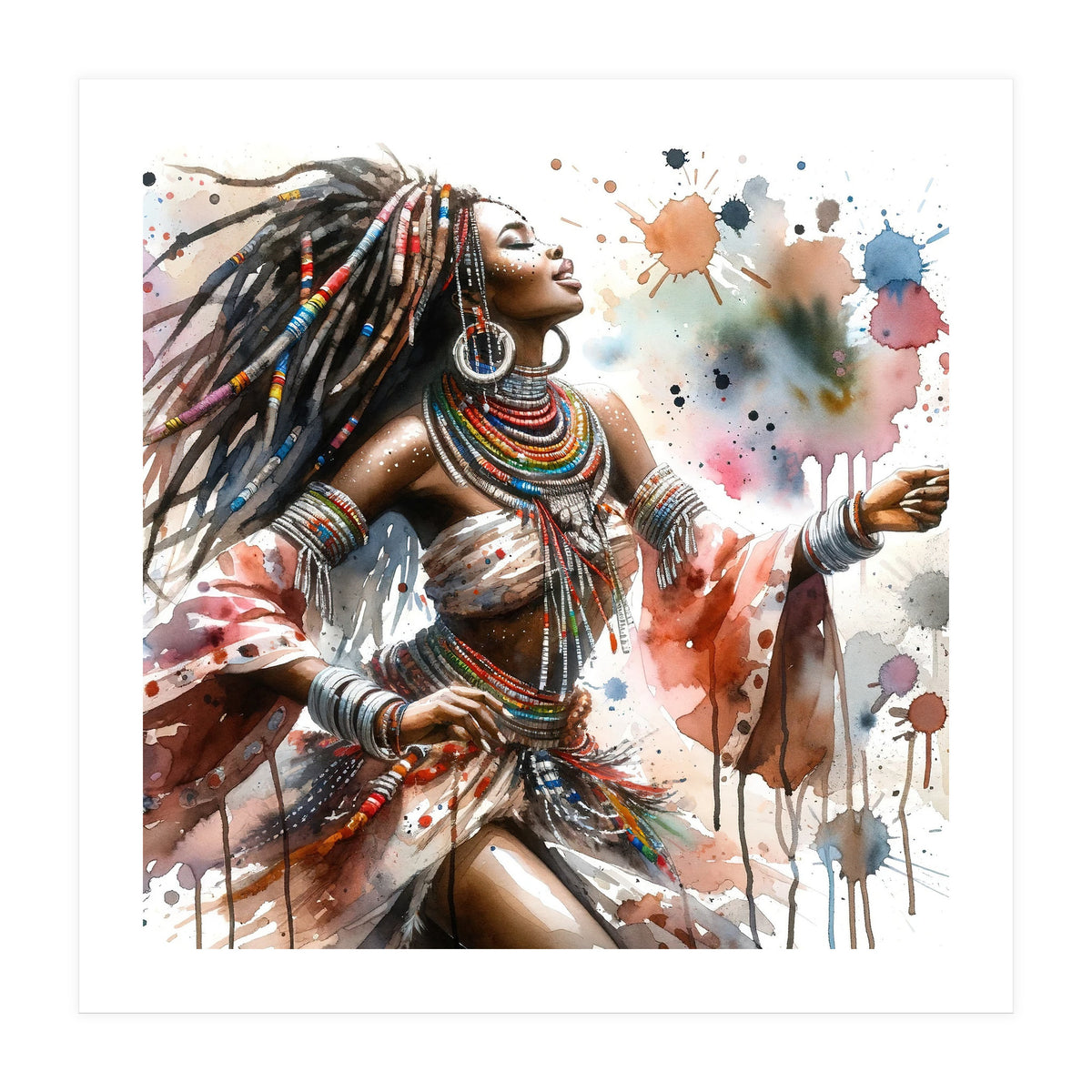 Skyward Beadwork Dancer Portrait (Print Only)