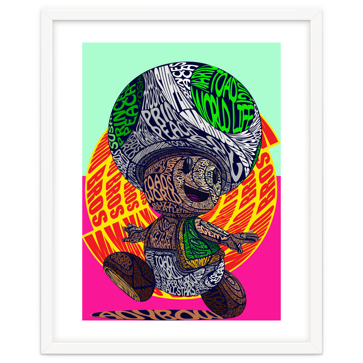 Toad Mushroom Cartoon Pop Art