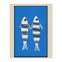 Minimal Fish On Blue (Print Only)