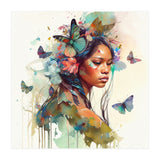 Floral Native Warrior Woman Butterfly Dance (Print Only) thumbnail