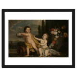 German Master (18th Century) – Two Putti with Garlands of Flowers thumbnail