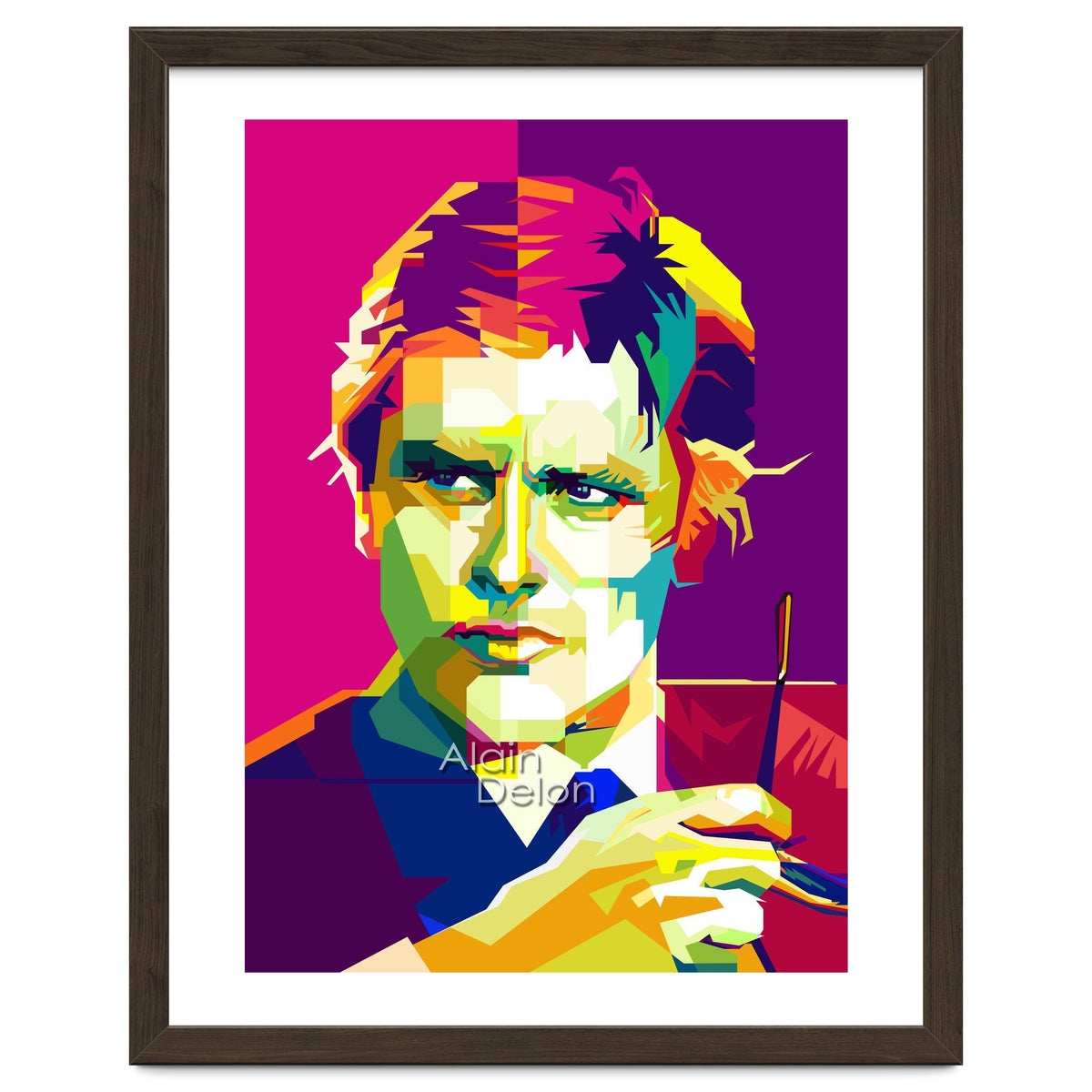 Alain Delon Retro Art WPAP