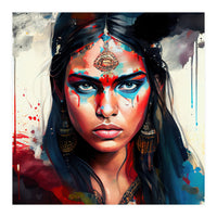War Paint Hindu Warrior Portrait (Print Only)