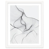 Abstract Black And White Flowing Lines Organic Form thumbnail