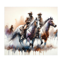 Cowboy Riders On Horses (Print Only)