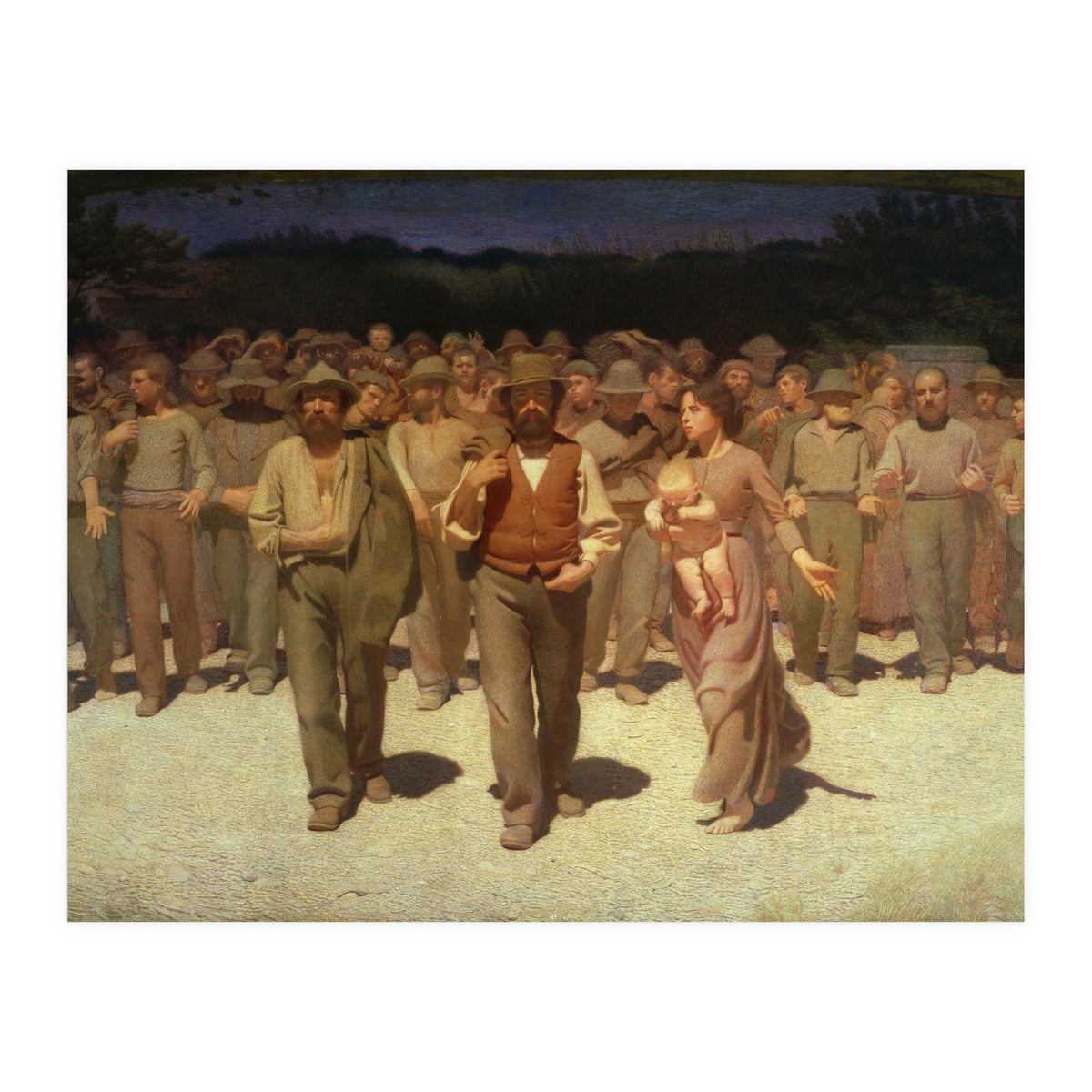 Giuseppe Pellizza da Volpedo / 'The Fourth State', 1901, Oil on canvas, 293 × 545 cm. (Print Only)