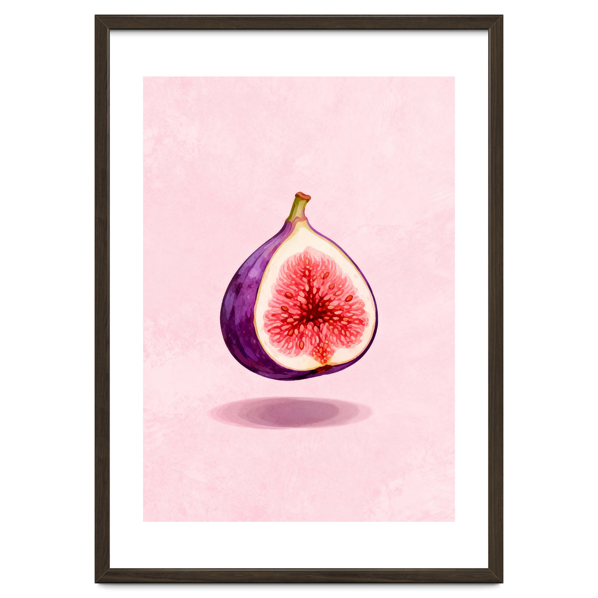 Fresh Figs, Watercolor Fruit, Mediterranean Still Life
