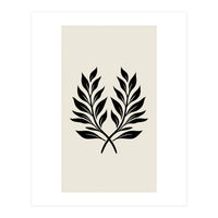Minimalist Laurel Wreath: Botanical Line Art (Print Only)