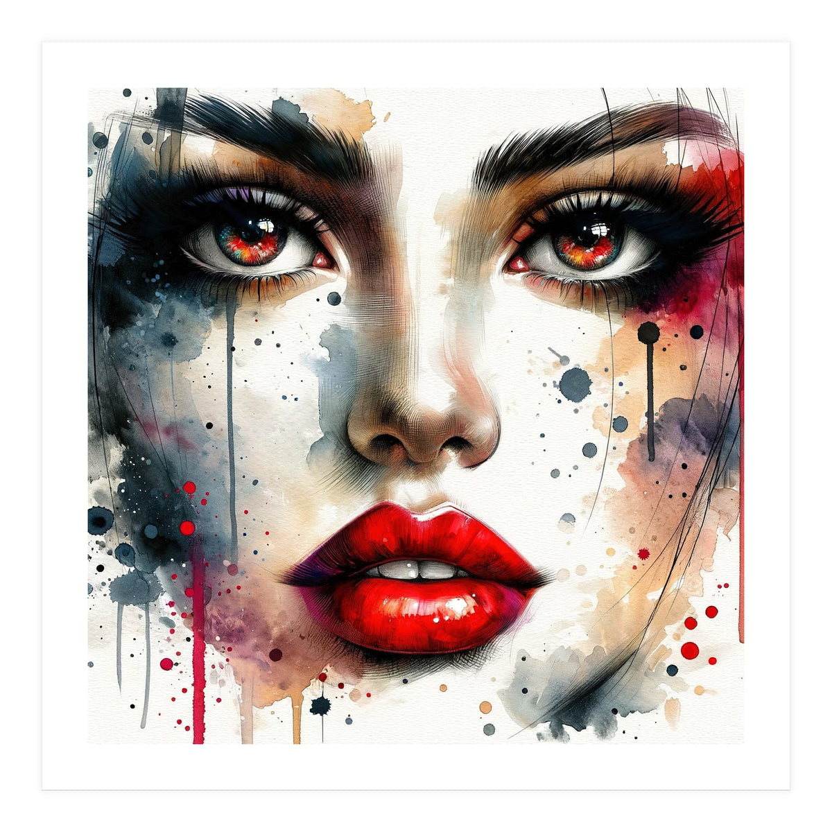 Close Up Woman Face (Print Only)