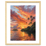 Impressionist Tropical Sunset Over Paradise Island thumbnail