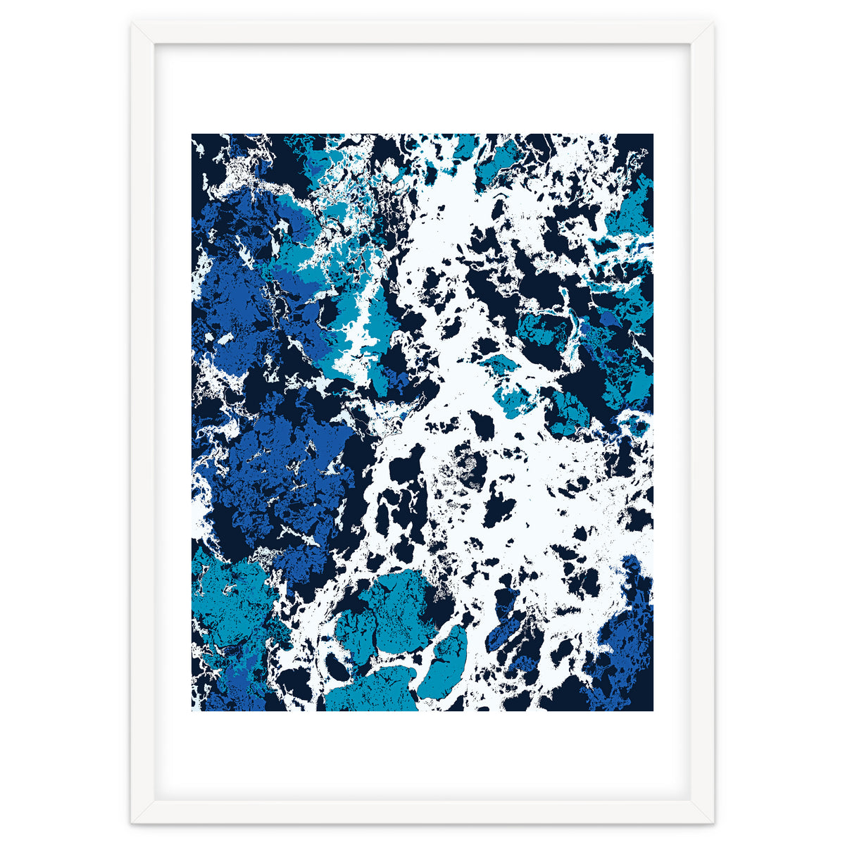 Liquid Patience, Abstract Ocean Sea Water Waves, Eclectic Scandinavian Texture Foam Neutral Nordic