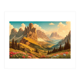 Vintage Dolomites Poster, Italy (Print Only) thumbnail