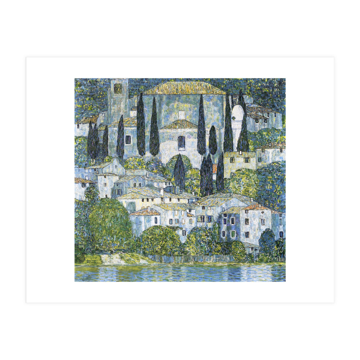 Gustav Klimt – Kirche in Cassone (1913) | Vibrant Landscape Masterpiece Art Print (Print Only)