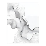 Abstract Black And White Flowing Lines (Print Only) thumbnail