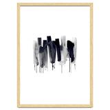 Abstract Watercolor Stripes Minimal Black thumbnail