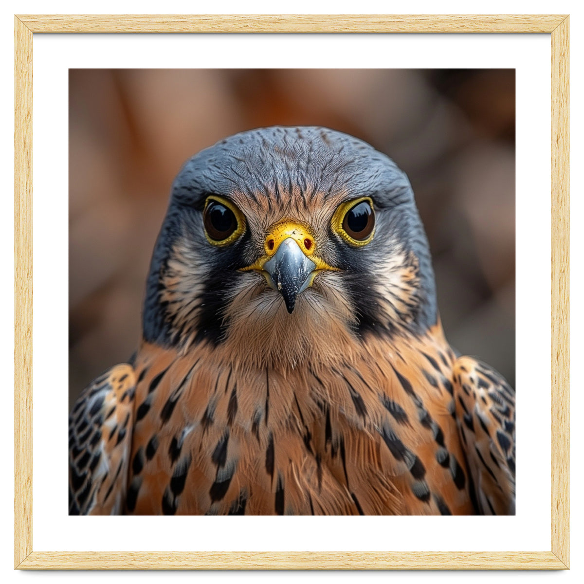 Close Up Kestrel Falcon Bird Portrait Majestic