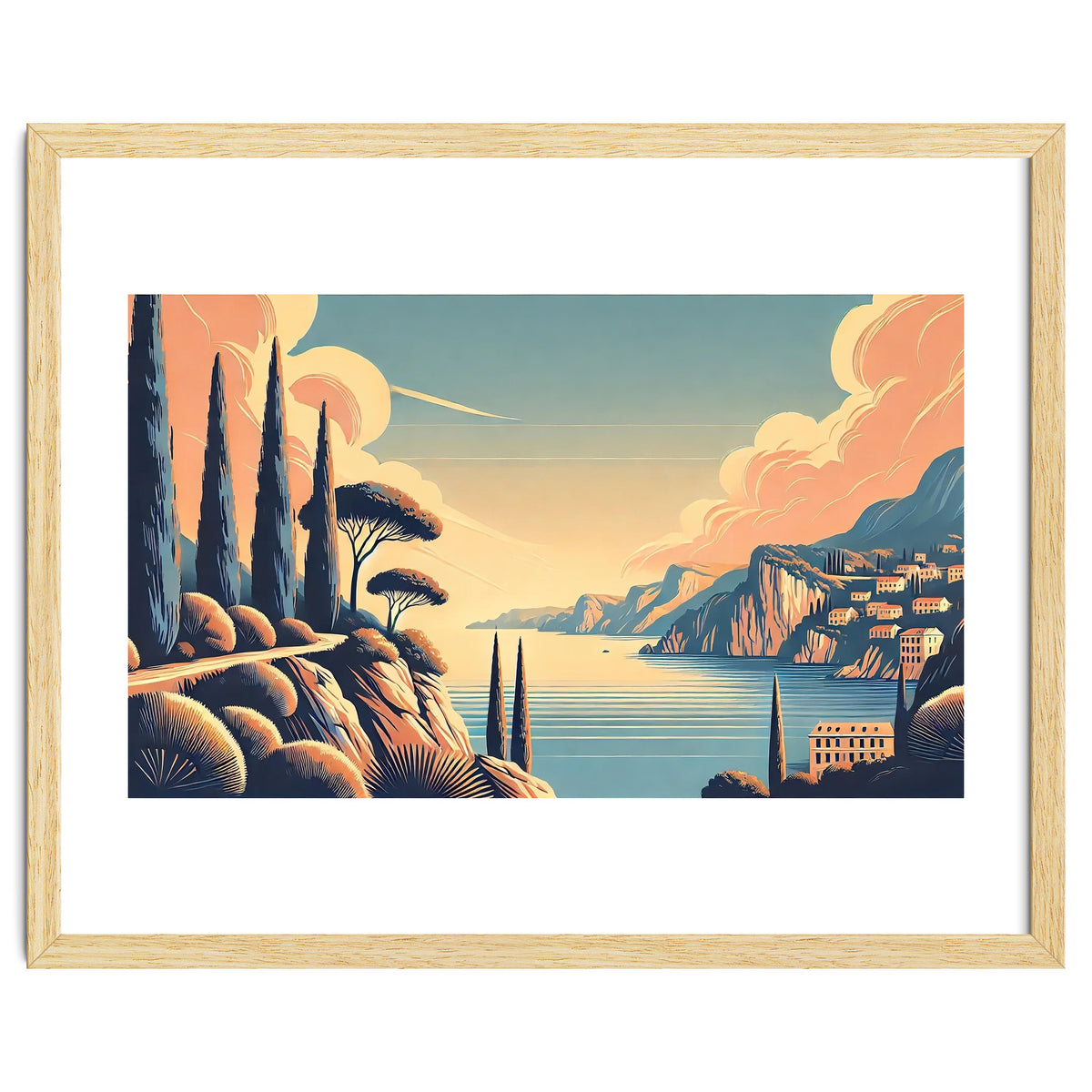 Vintage French Riviera Poster, France