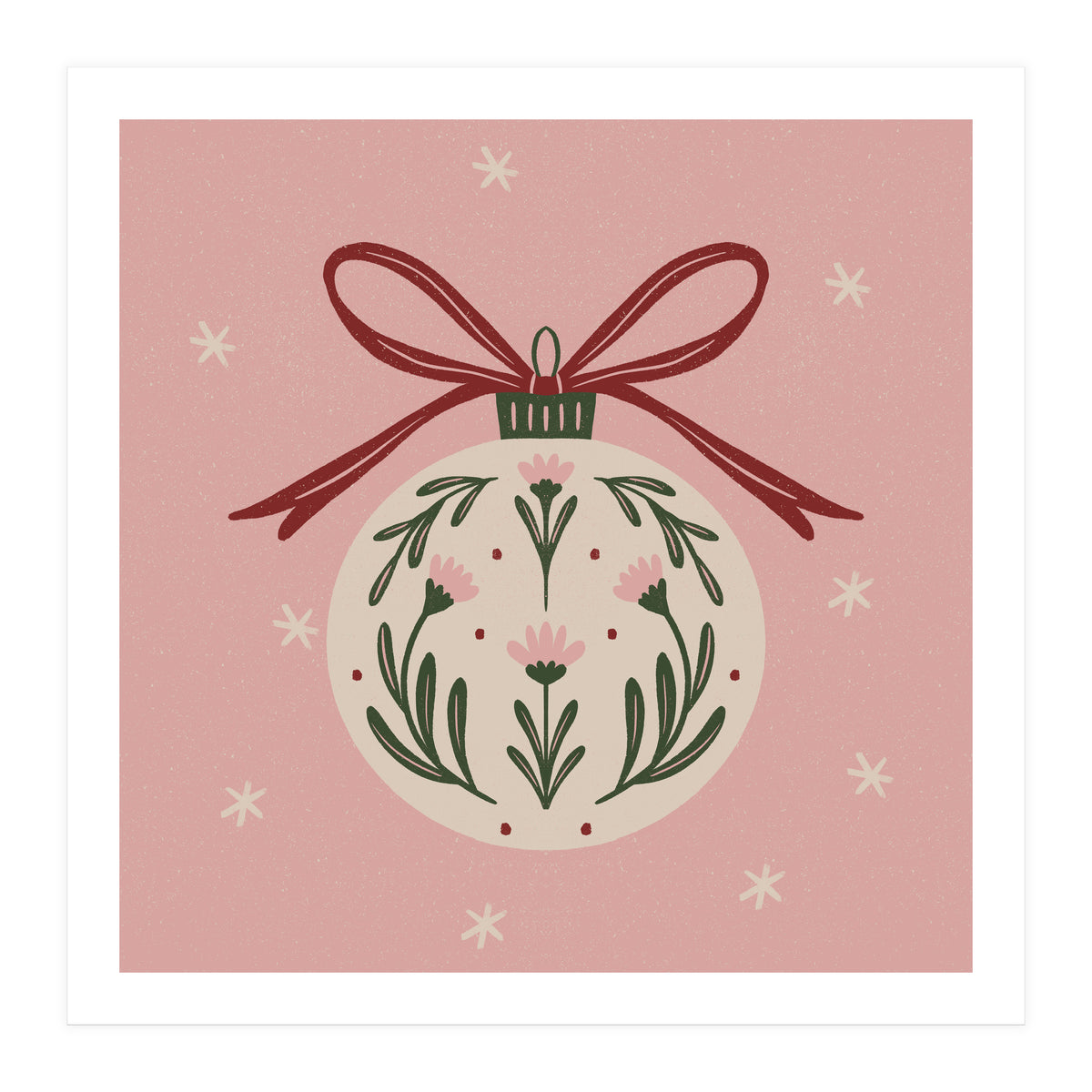 Christmas Flower Globe (Print Only)