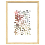 Watercolor Geometric Square Shapes Red thumbnail