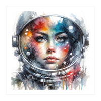 Watercolor Woman Astronaut (Print Only)