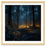 Enchanted Midnight Forest with Glowing Fireflies thumbnail