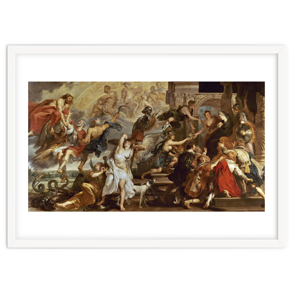 Apotheosis of Henry IV of France (and Henry III of NAvarra from 1562 to 1610) and Regency of Mari...