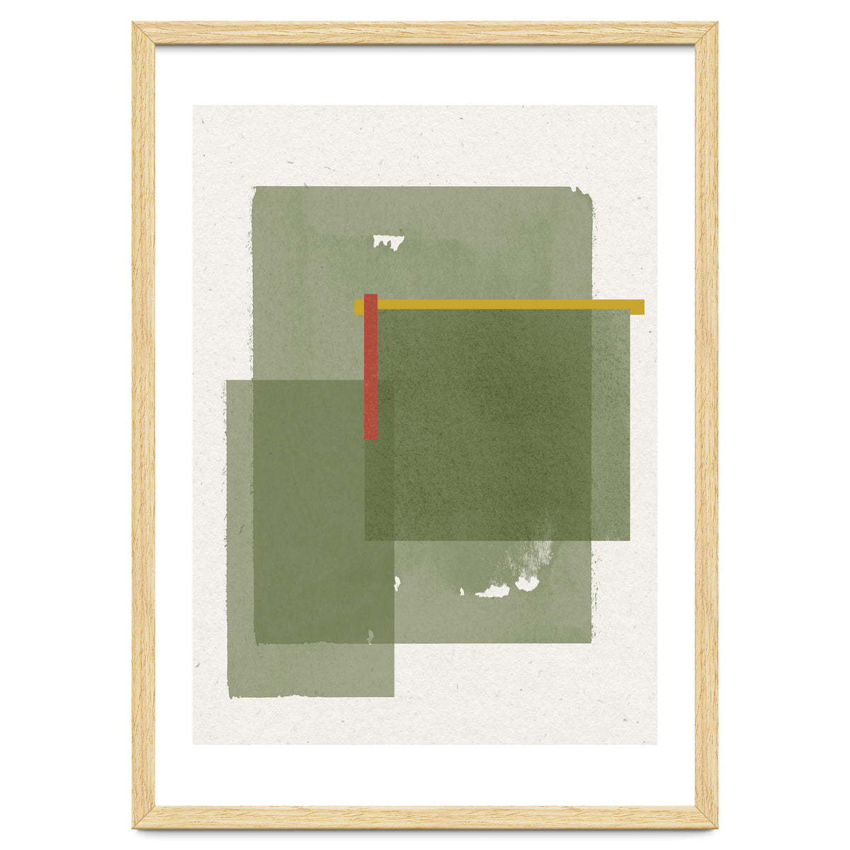 GREEN WATERCOLOR SHAPES NO.2