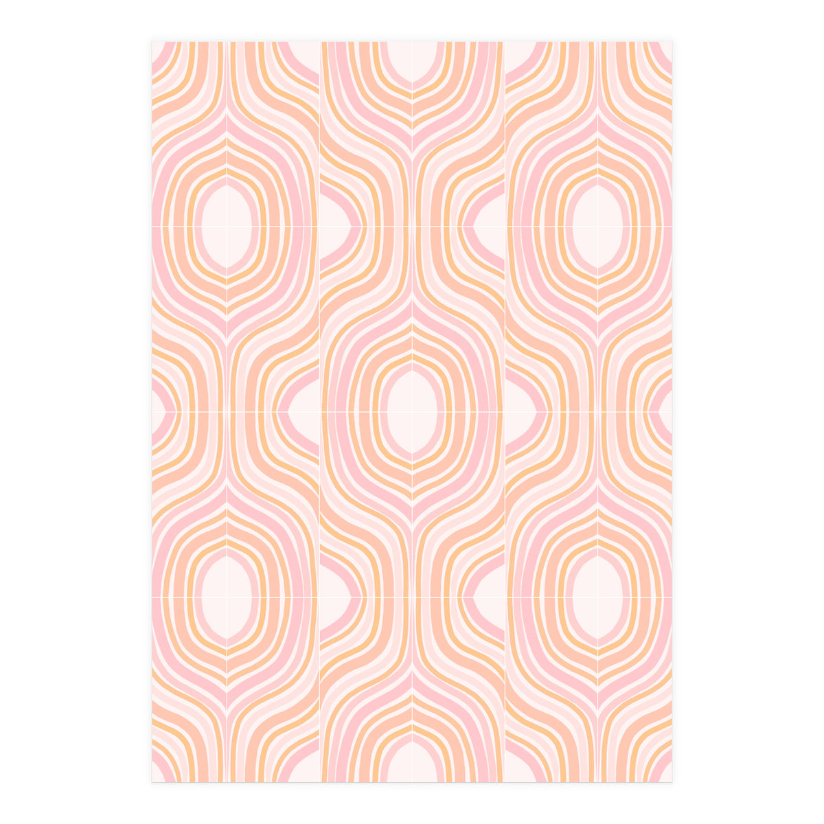 Peachy Marbled Tiles (Print Only)