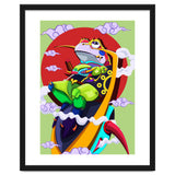 Knight Frog Cartoon Vintage Illustration thumbnail