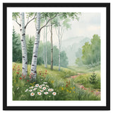 Birch Grove Serenity: A Meadow Wildflower Path thumbnail