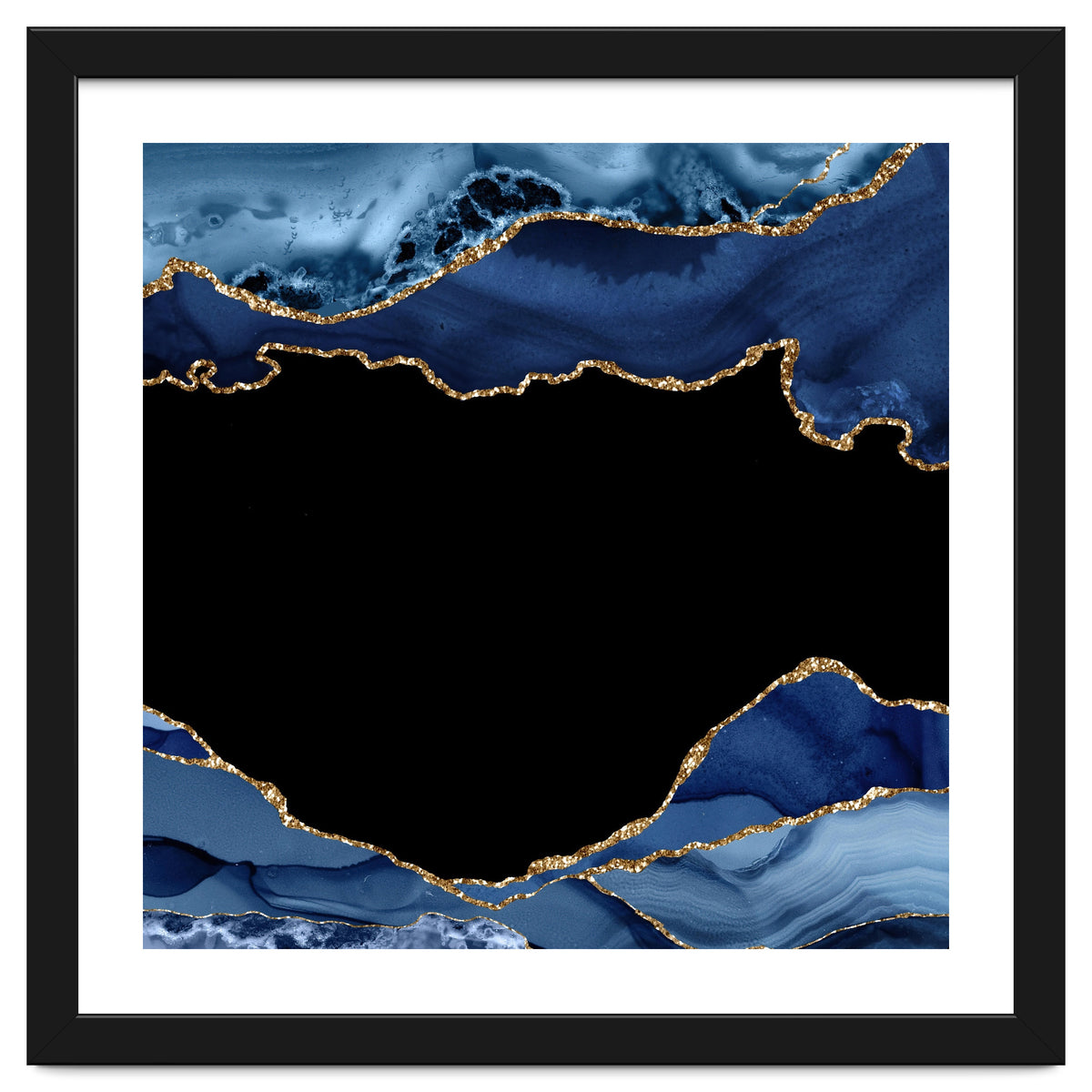 Navy & Gold Agate Texture 18