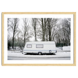 Travel Trailer in the snow road thumbnail