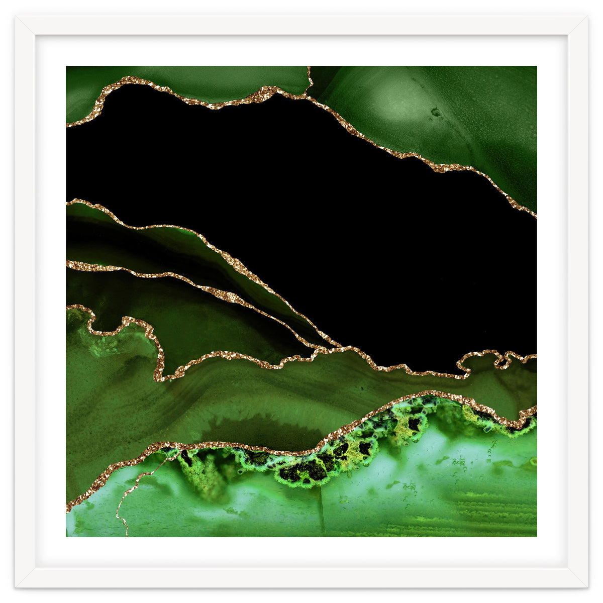 Green & Gold Agate Texture 14