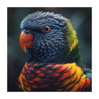 Rainbow Lorikeet Parrot Close Up Portrait (Print Only)