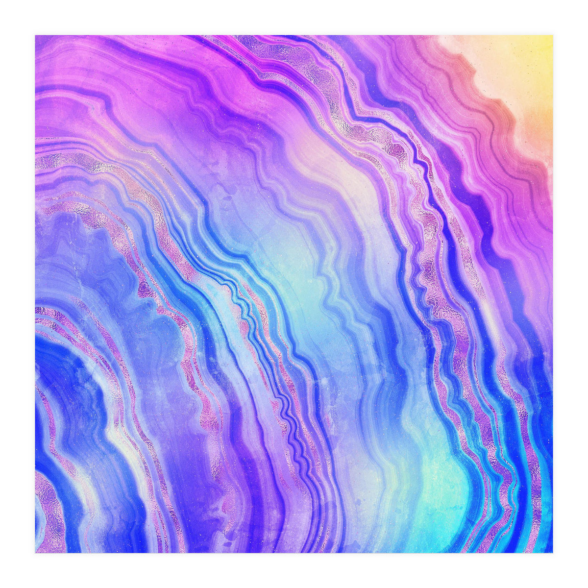 Neon Agate Texture 07 (Print Only)