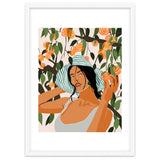 The Orange Grove, Bohemian Woman Summer Travel, Fashion Botanical Nature Garden, Plants Fruits Juicy thumbnail
