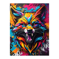 Aggressive Fox, Graffiti (Print Only)