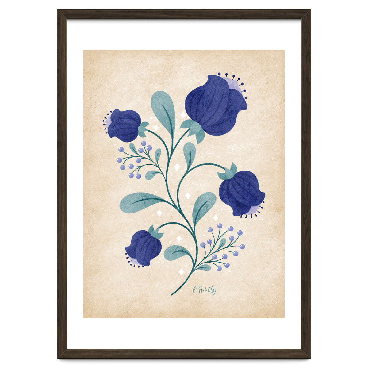 Blue Anemones Print Copy