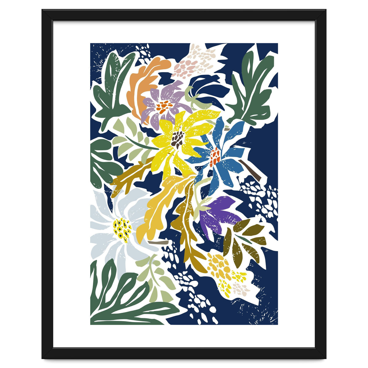 cosmopolitan flowers navy blue