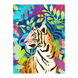 Tropical Tiger, Animal Jungle Watercolor Painting, Nature Travel Wild Botanical (Print Only) thumbnail