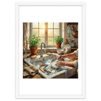 Cozy Kitchen Oil Painting