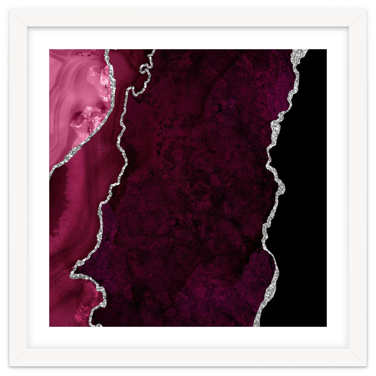 Burgundy & Silver Agate Texture 01