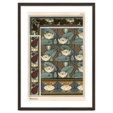The water lily, Nelumbo lutea, in wallpaper and tile patterns. Lithograph by Verneuil. thumbnail