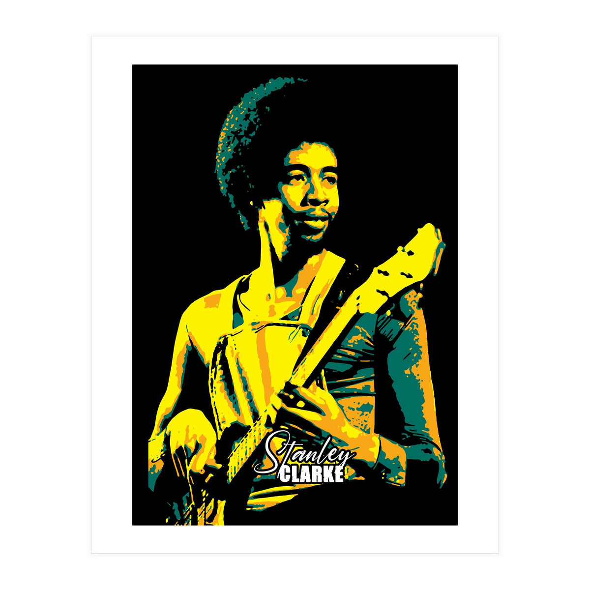 Stanley Clarke American Musician Bassist Legend (Print Only)
