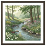 Vibrant Forest Stream Watercolor Painting thumbnail