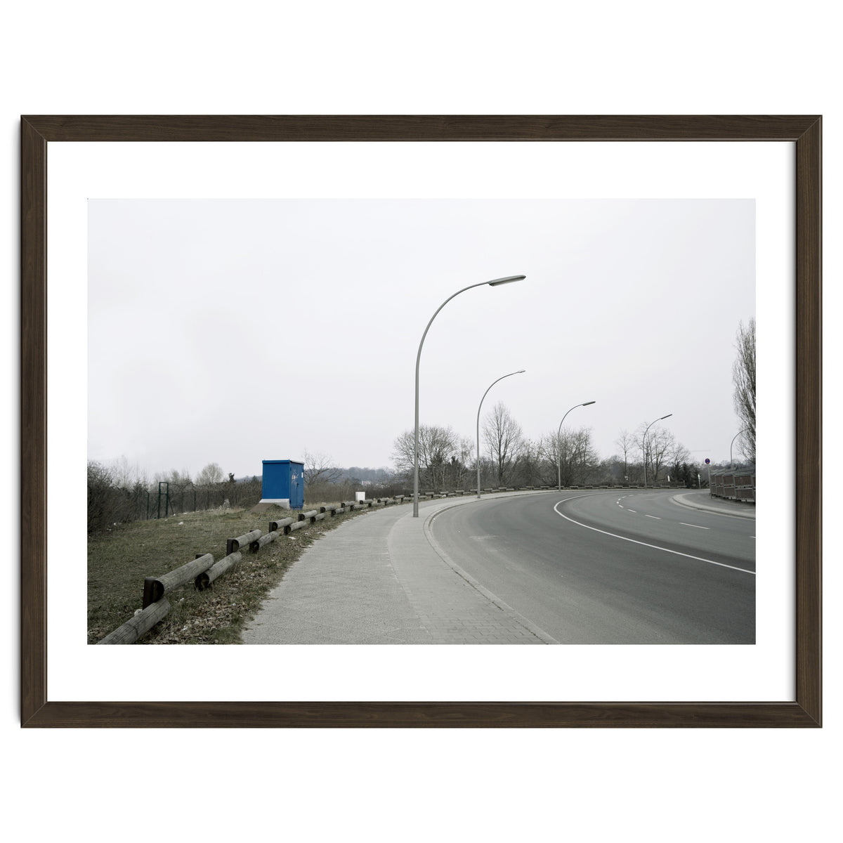 Street light on the curving road