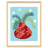 Sunny Side Up Flower Pot, Floral Odd Quirky Imperfect Whimsical Unique, Eclectic Bohemian Strange Polka Dots Maximalist thumbnail