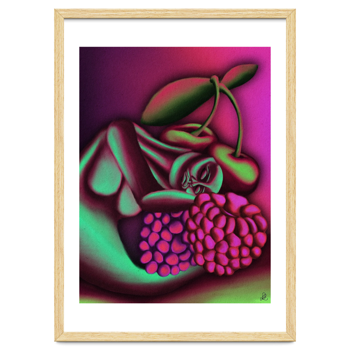 Sleepy Among The Berries And Cherries