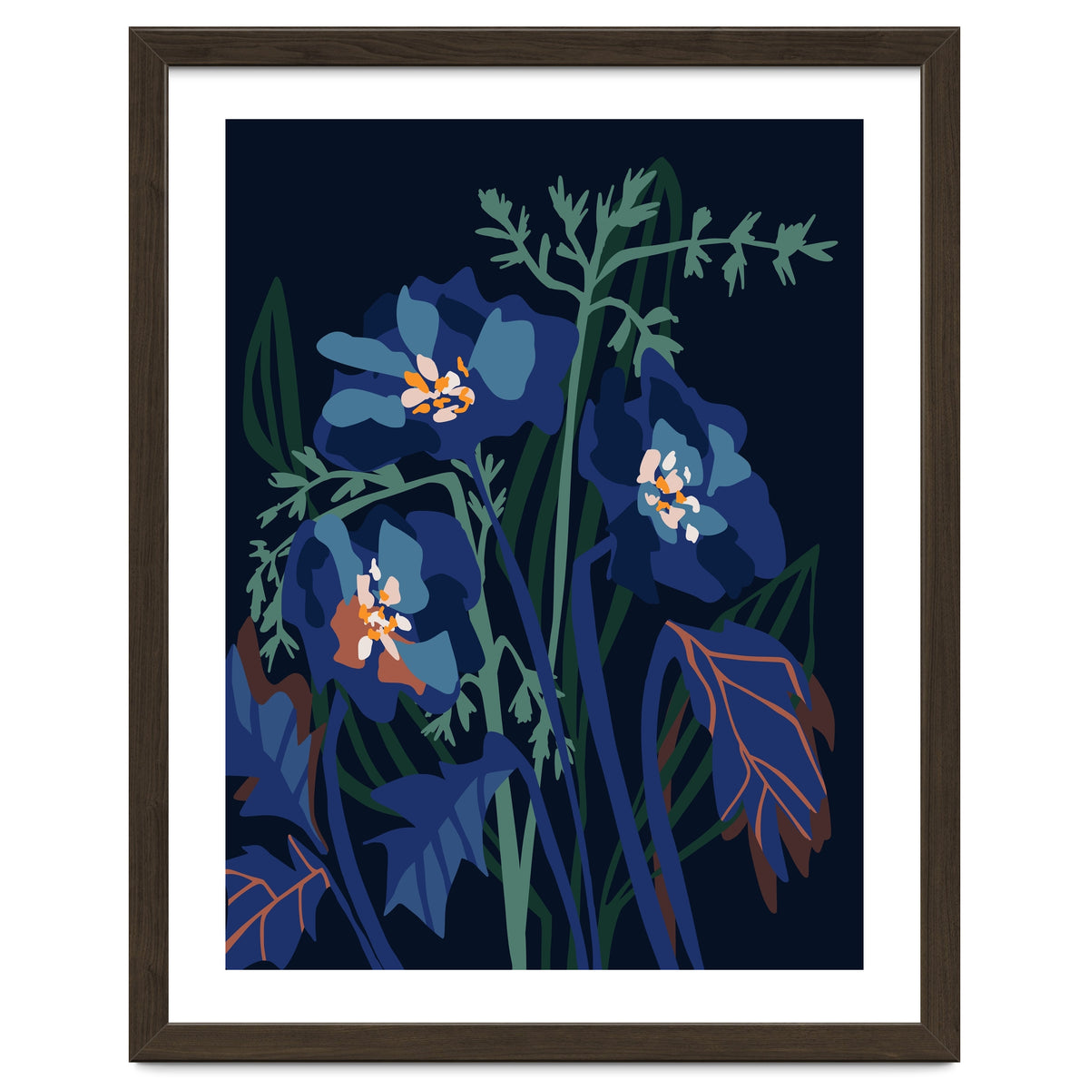Wild Flowers Dark Midnight