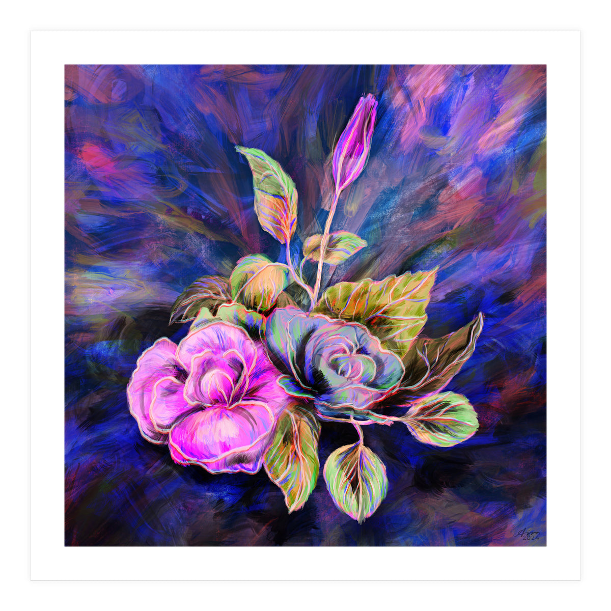 Bloom I (blue) (Print Only)